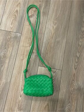 Green Woven Crossbody